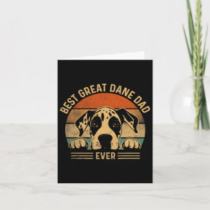 Best Great Dane Dad Ever Retro Fur Dad For Men Fat Card
