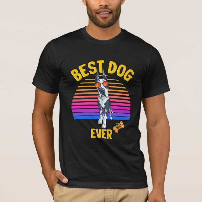 Best Great Dane Dog Ever Retro T-Shirt (Front)