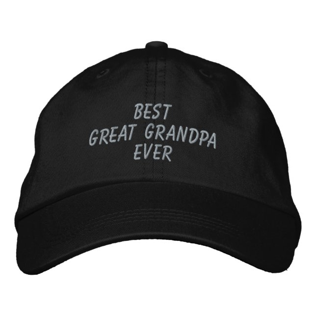 Best Great Grandpa Ever Embroidered Baseball Cap (Front)