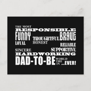 Best Greatest Future Fathers Dads to Be Qualities Postcard