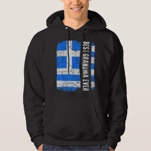 Best Greek Grandma Ever Greece Flag Mother's Day Hoodie