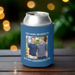 Best Groomsman Ever Custom Photo Classic Blue Can Cooler<br><div class="desc">Give your best groomsmen ever a fun gift with this custom photo classic blue can cooler with white text. Easily personalise with a favourite photograph of you and your groomsmen, groomsman or best man. You can personalise "This Drink" to their favourite beverages (e.g., beer, soda, etc.) and "Best Groomsman Ever"...</div>
