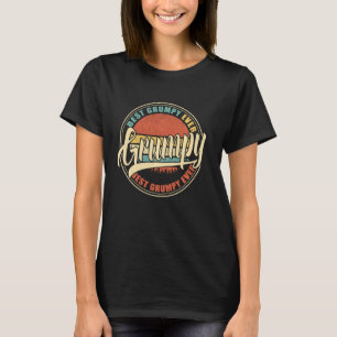 Best Grumpy Ever Vintage Retro Funny  Dad Papa Gra T-Shirt