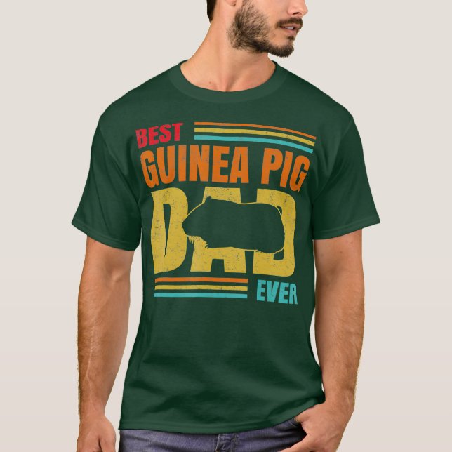 Best Guinea Pig Dad Ever Guinea Pig Father Pet T-Shirt (Front)