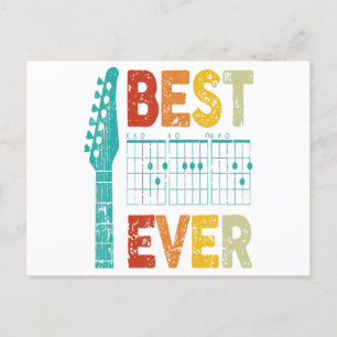 Best guitar dad ever chords best dad guitar shirt postcard