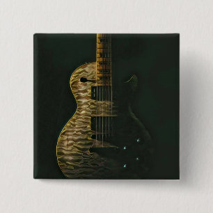 Best guitarist ever 15 cm square badge