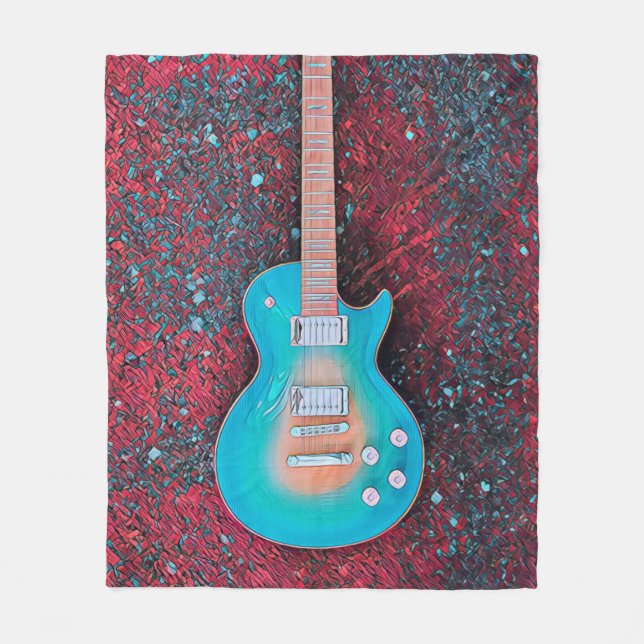 Best guitarist ever fleece blanket (Front)
