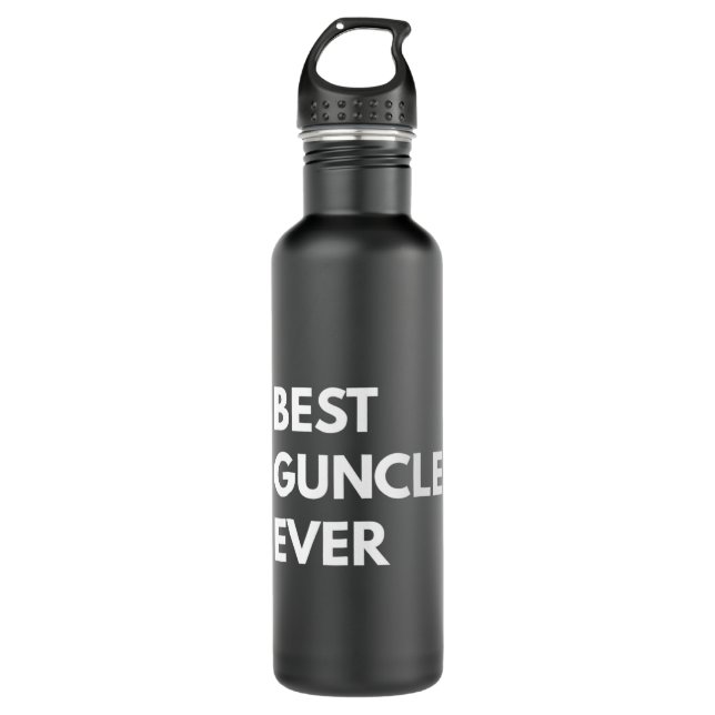 Best Guncle Ever LGBT Pride 710 Ml Water Bottle (Front)
