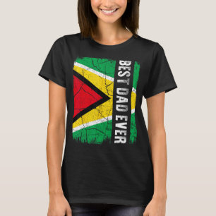 Best Guyanese Dad Ever Guyana Flag Father's Day T-Shirt