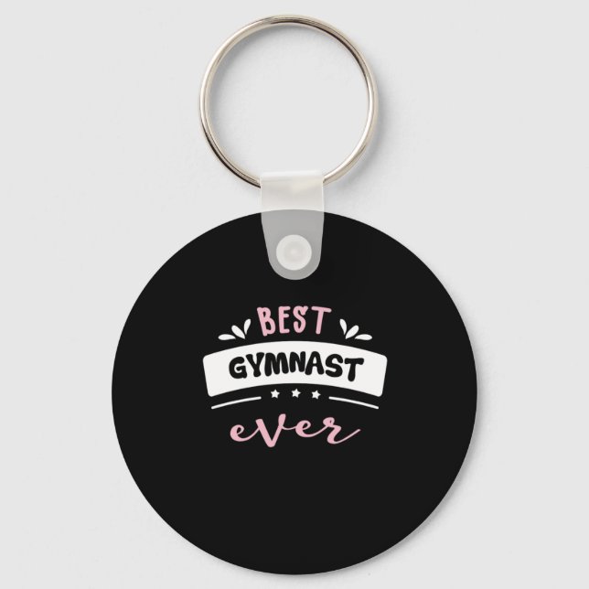 Best Gymnast Ever Gift Idea Key Ring (Front)