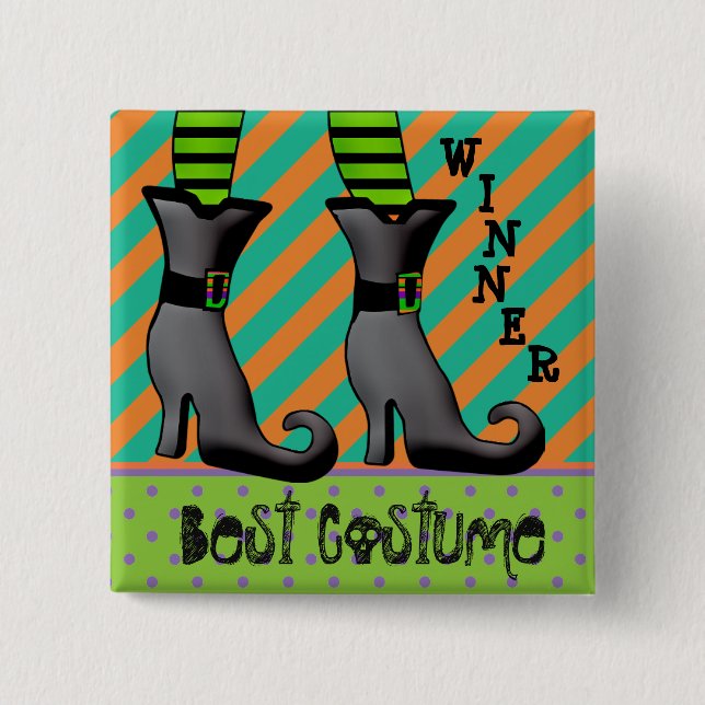 Best Halloween Costume Winner 15 Cm Square Badge (Front)