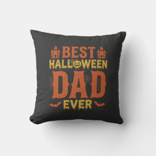 Best Halloween Dad Ever Vintage Distressed Design Cushion