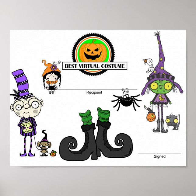 Best Halloween Virtual Costume Award Contest Poster (Front)