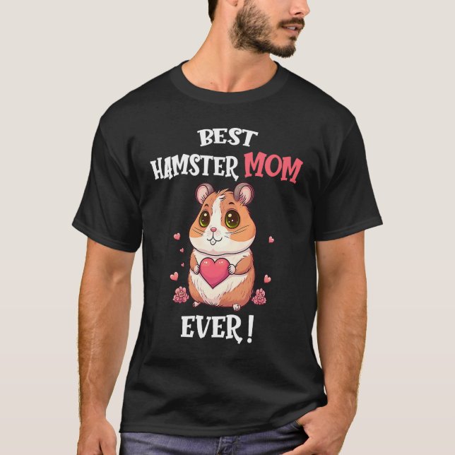 Best Hamster Mum Ever Cute Valentine's Day Girls H T-Shirt (Front)