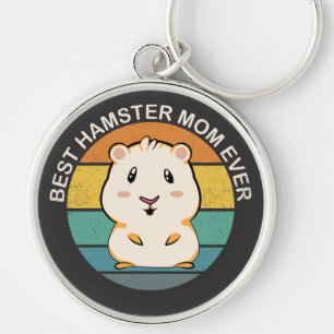 Best Hamster Mum Ever Retro Vintage Hamster Mum  Key Ring