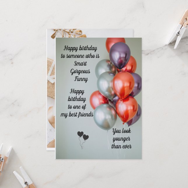 best happy birthday quotes  invitation (Front/Back In Situ)