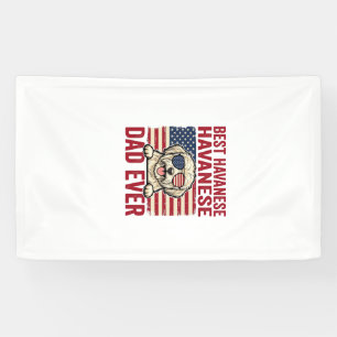 Best Havanese Dad Ever Patriotic Dog Shirt Design_ Banner