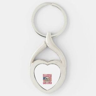 Best Havanese Dad Ever Patriotic Dog Shirt Design_ Key Ring