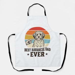 Best Havanese Dad Ever Vintage Dog Shirt Design_1 Apron