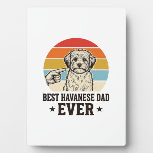 Best Havanese Dad Ever Vintage Dog Shirt Design_1 Plaque