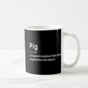 Best Hilarious Pig and Bacon Definition Fun Gift   Coffee Mug
