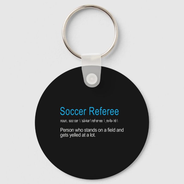 Best Hilarious Soccer Referee Definition Funny Gif Key Ring (Front)