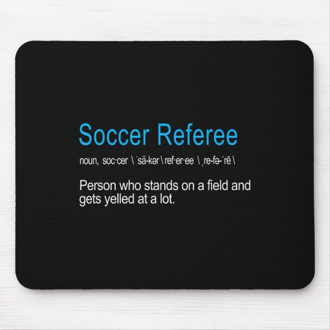 Best Hilarious Soccer Referee Definition Funny Gif Mouse Pad (Front)