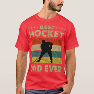 Best Hockey Dad Ever Vintage Hockey Fathers Day T-Shirt