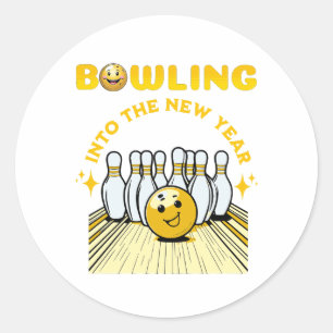 Best holiday gift for Bowling lover in new year Classic Round Sticker