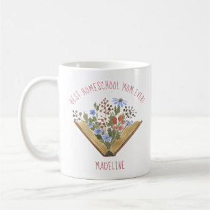 Best Homeschool Mum Ever Flowers Book Mug