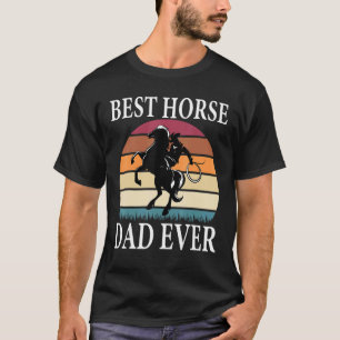 Best Horse Dad Ever Retro Horse Graphic Father's D T-Shirt
