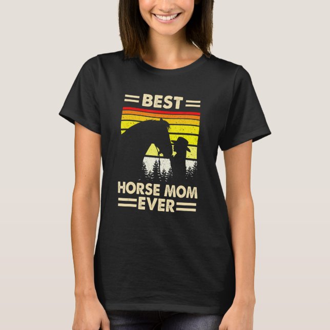Best Horse Mum Ever Mothers Day Horse Riding Tee (Front)
