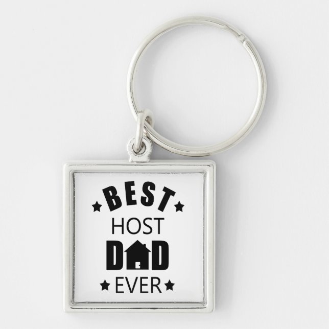 Best host dad ever happy fathers day gift ideas key ring (Front)
