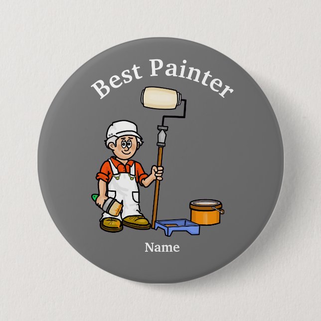 Best House Painter Button for Older Man (Front)