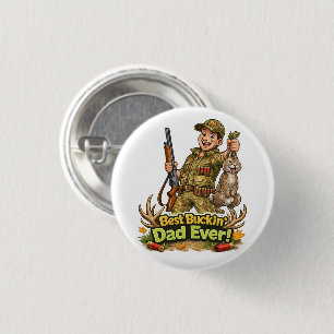 Best hunting dad ever funny hunter gift idea 3 cm round badge