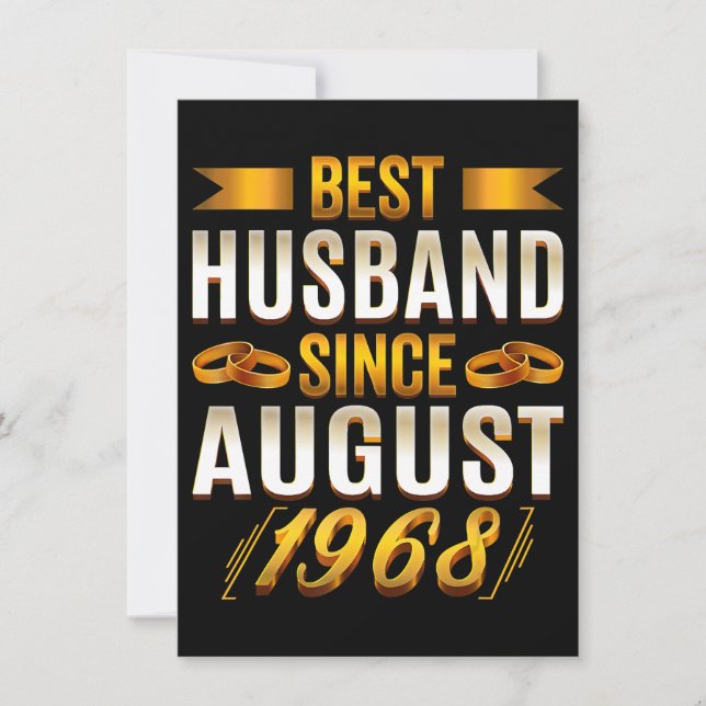Best Husband 1968 Meaningful 52nd Anniversary (Front)