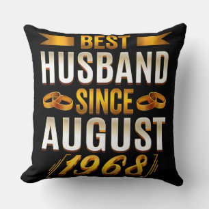 Best Husband 1968 Meaningful 52nd Anniversary Cushion