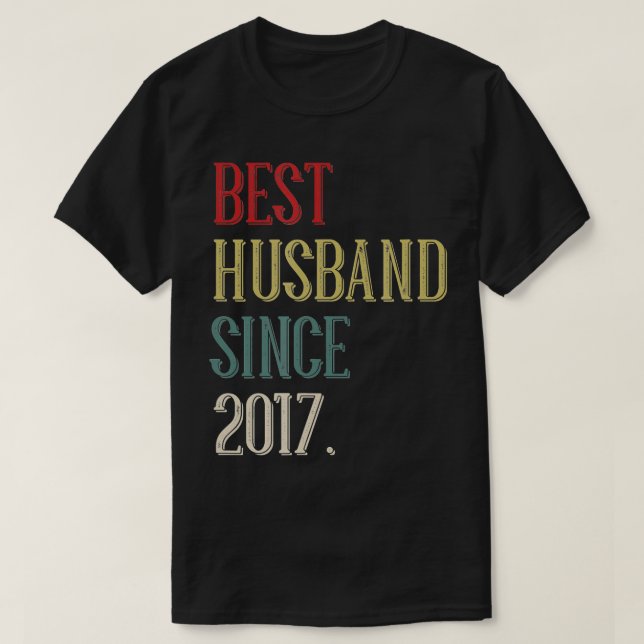 Best Husband 2017 5 Year 5th Wedding Anniversary f T-Shirt (Design Front)