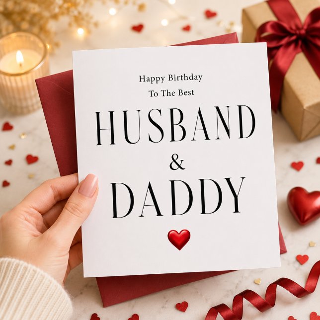 Best Husband and Daddy Birthday Card Romantic (Creator Uploaded)