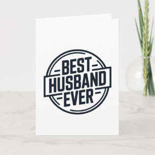 Best Husband Ever Badge Design Card