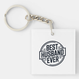 Best Husband Ever Badge Design Key Ring