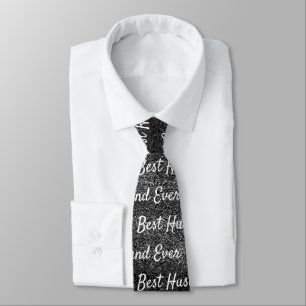 Best Husband Ever Black Dream Abstract Tie