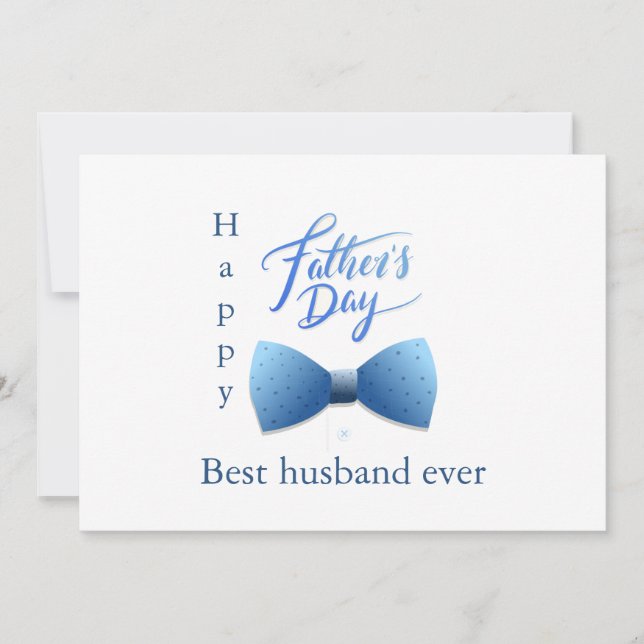 Best husband ever blue bowtie father's day card (Front)
