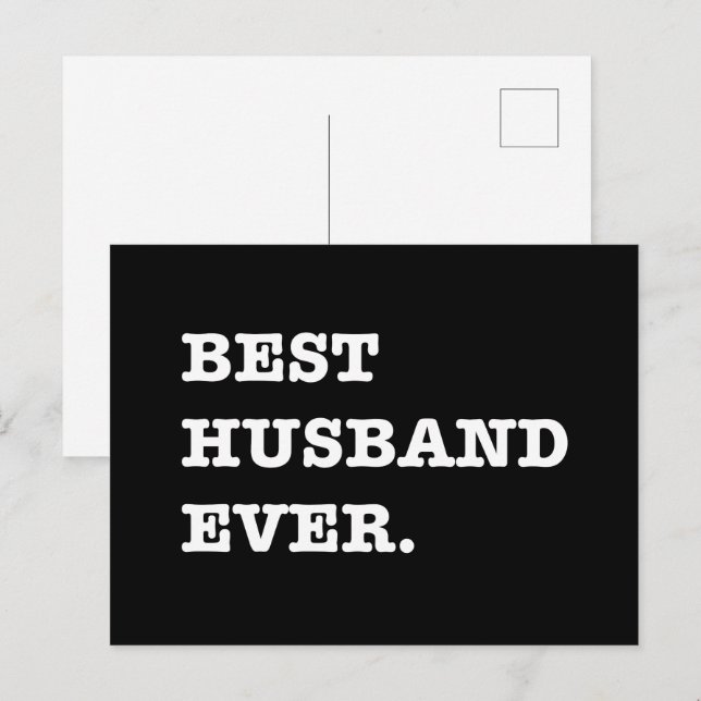 Best Husband Ever Gift For Anniversary Valentine's Postcard (Front/Back)