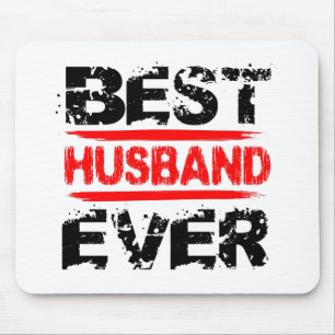 Best HUSBAND Ever Grunge Style Red and Black Z807 Mouse Pad