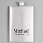 Best Husband Ever Monogram<br><div class="desc">Give your husband an elegant flask featuring his monogram name in classic serif typography and "Best Husband Ever" in simple modern typography. You can change the font size in the design tool for longer or shorter names if needed.</div>