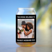 Best Husband Ever Personalised Photo Black