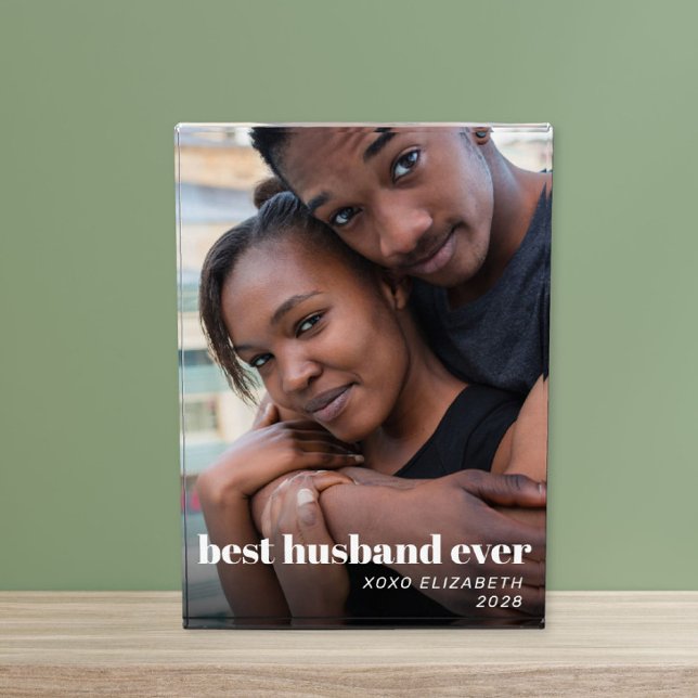 Best Husband Ever Personalised Photo Block (Creator Uploaded)