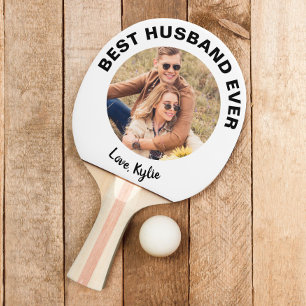 Best Husband Ever Photo Personalised Ping Pong Paddle