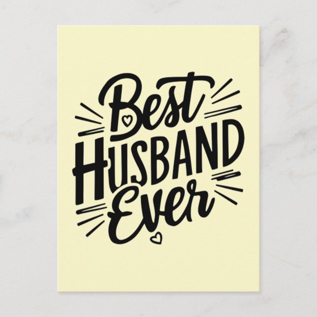 Best husband ever  postcard (Front)